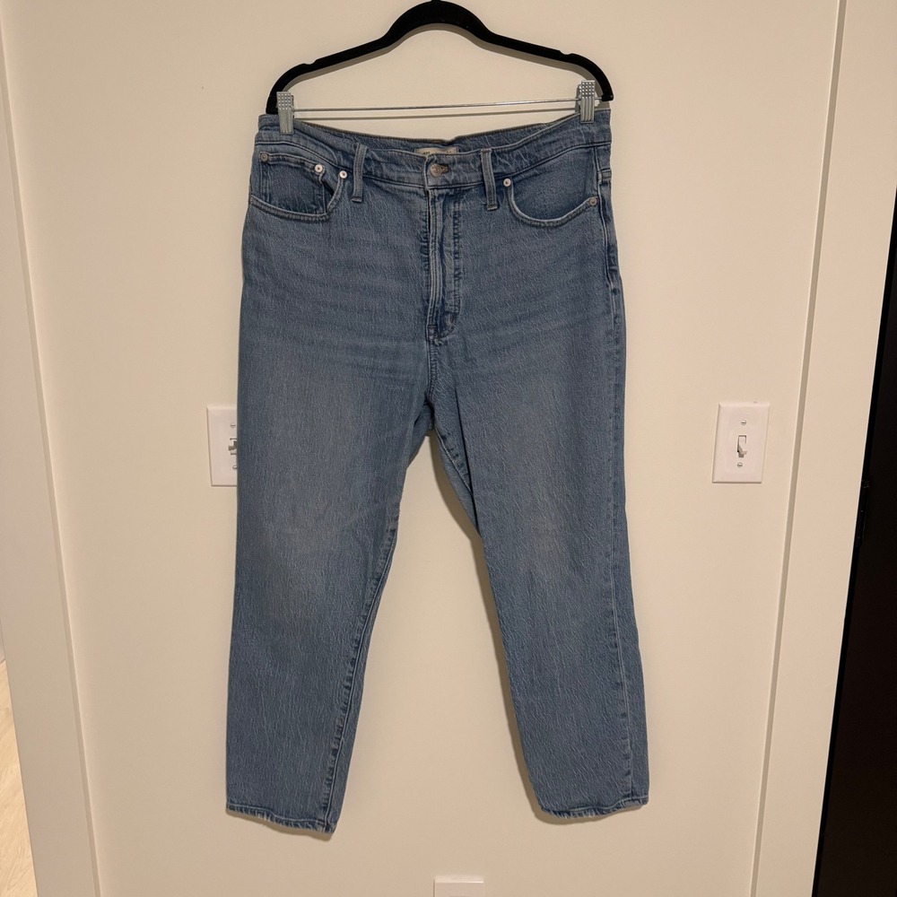 Madewell The Perfect Vintage Jean High Rise Tapered Leg Blue Denim Size 31
